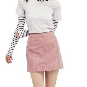 Vegan Suede Mini Skirt